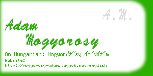 adam mogyorosy business card